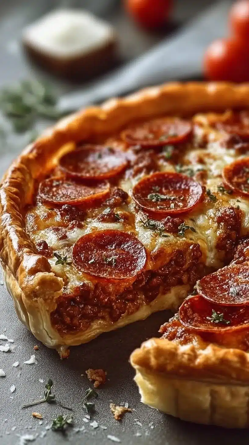 Savory Hamburger Sausage & Pepperoni Pie for Comfort Cravings