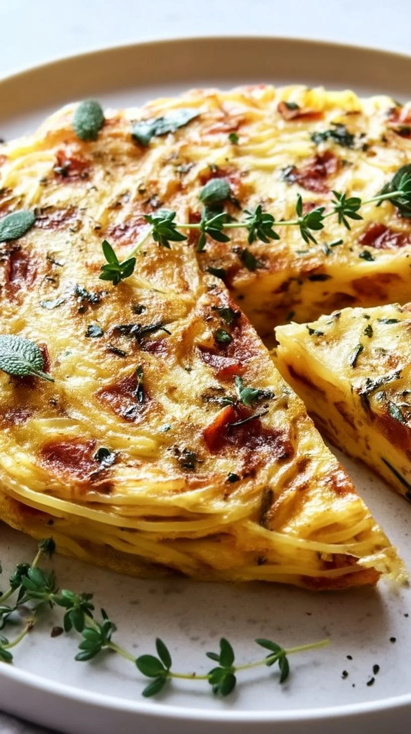 Savory Spaghetti Frittata