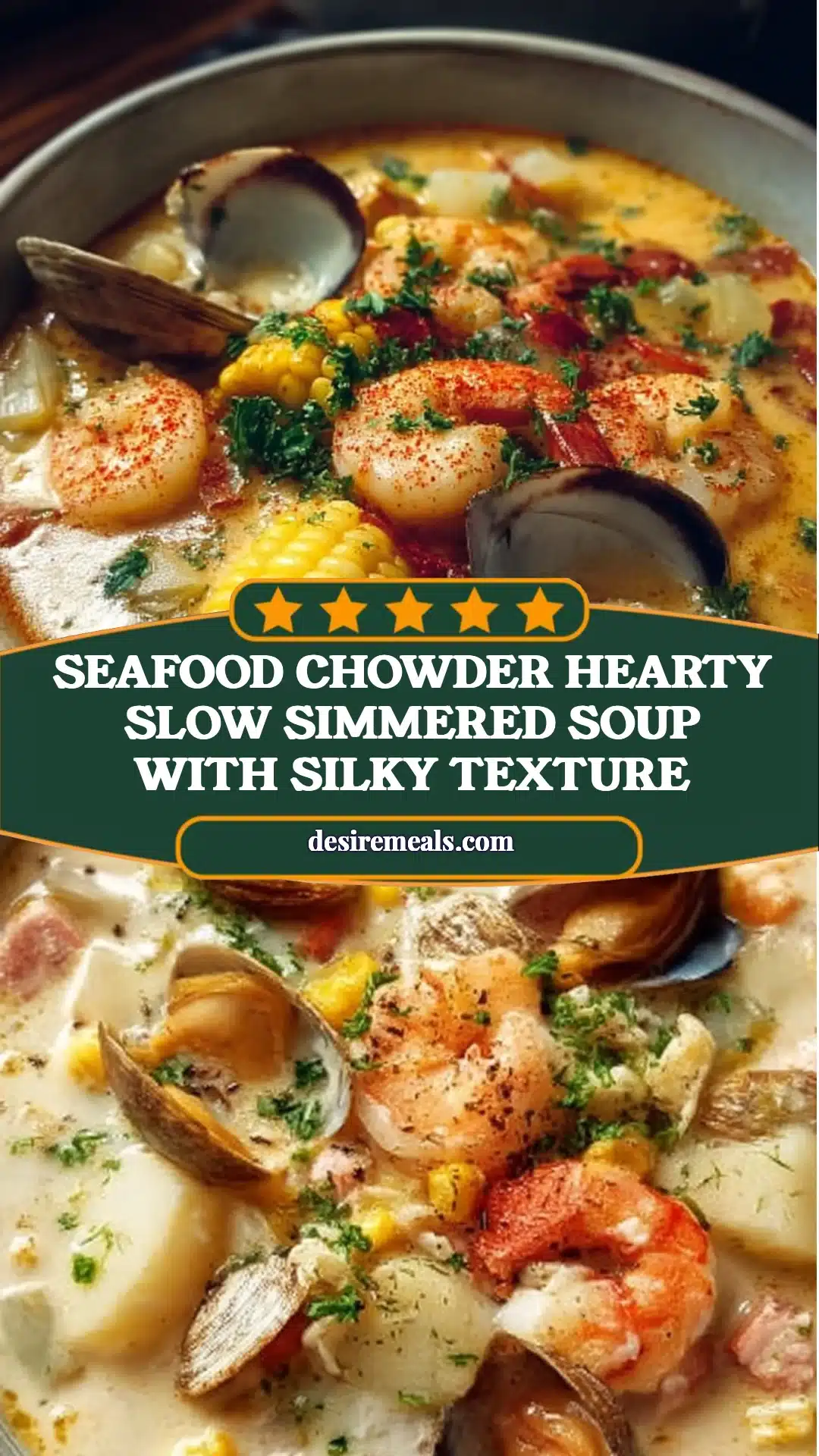 Seafood Chowder Hearty Slow Simmered Soup with Silky Texture