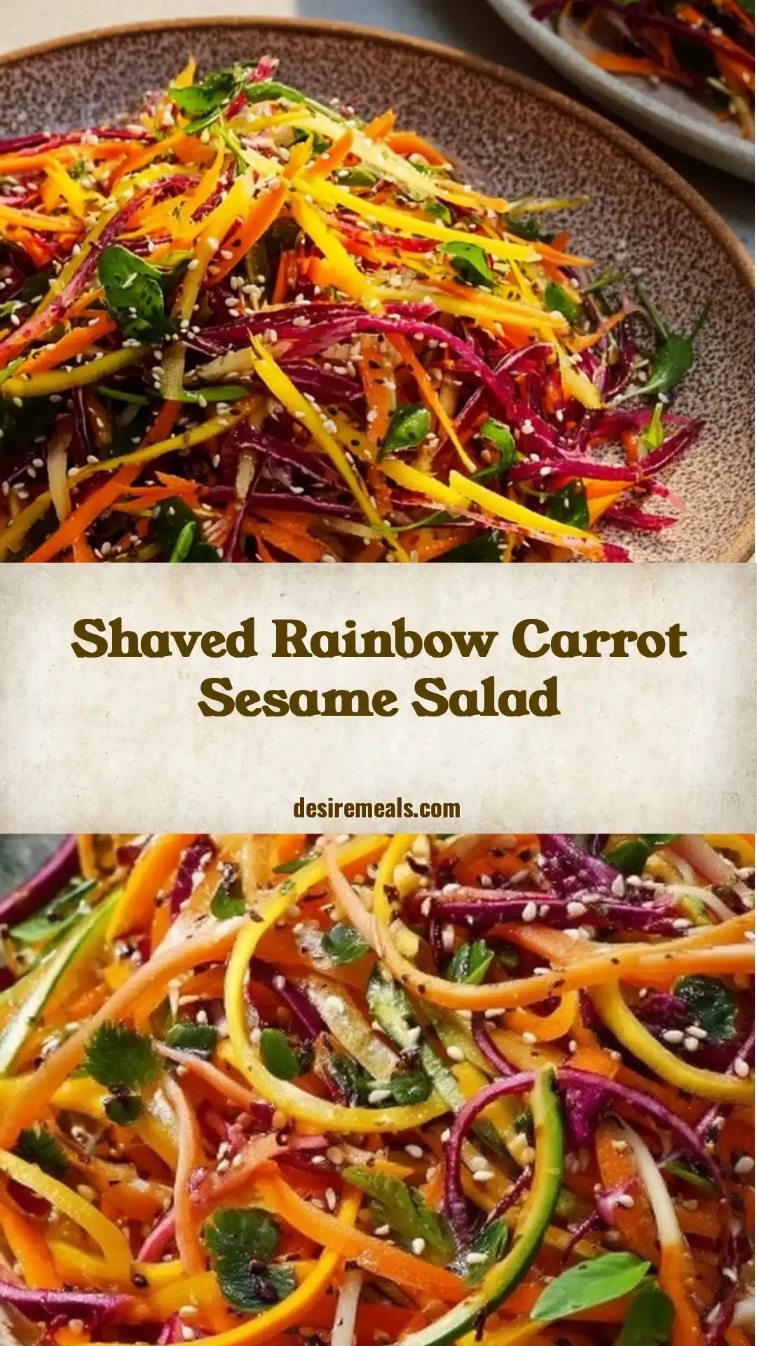 Shaved Rainbow Carrot Sesame Salad