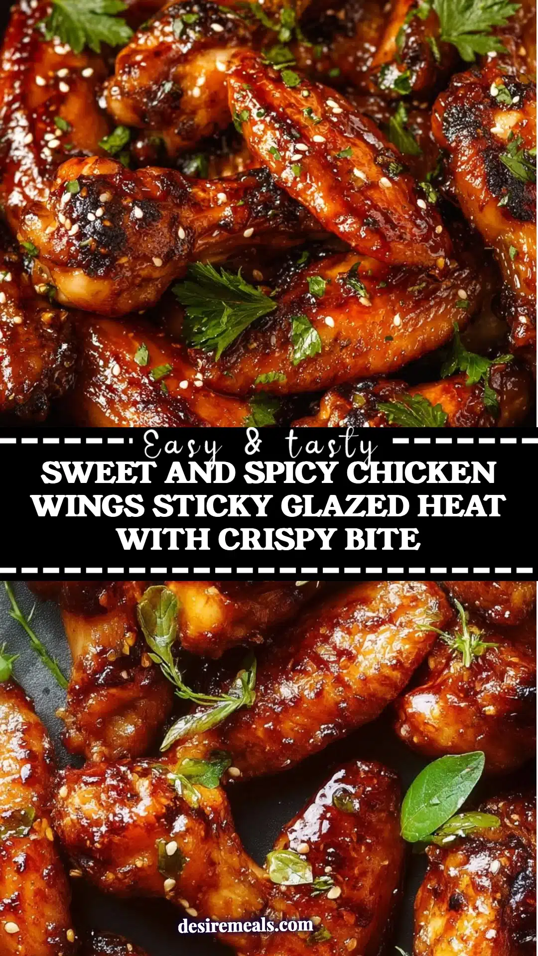 Sweet and Spicy Chicken Wings Sticky Glazed Heat with Crispy Bite