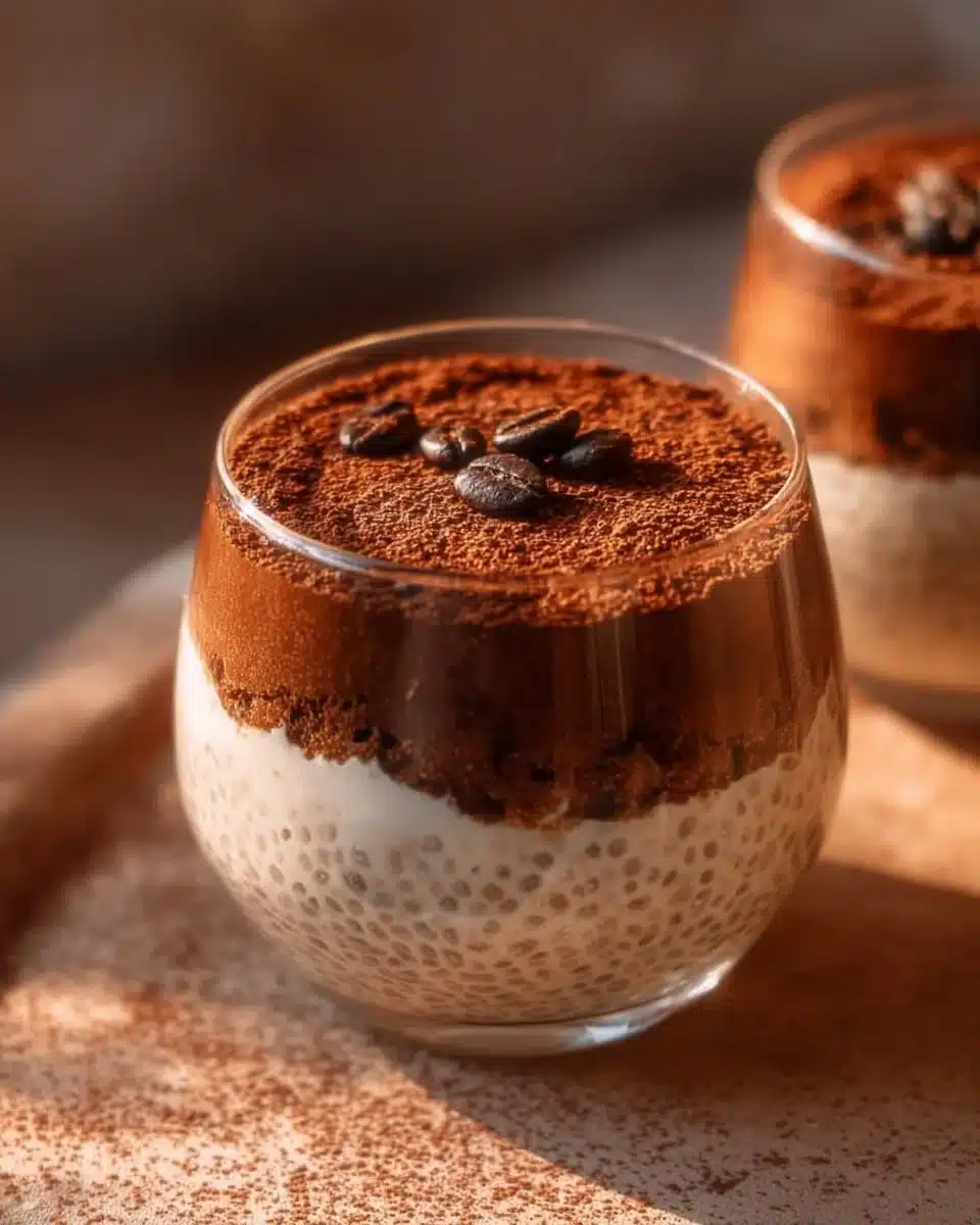 Tiramisu Chia Pudding With Greek Yogurt