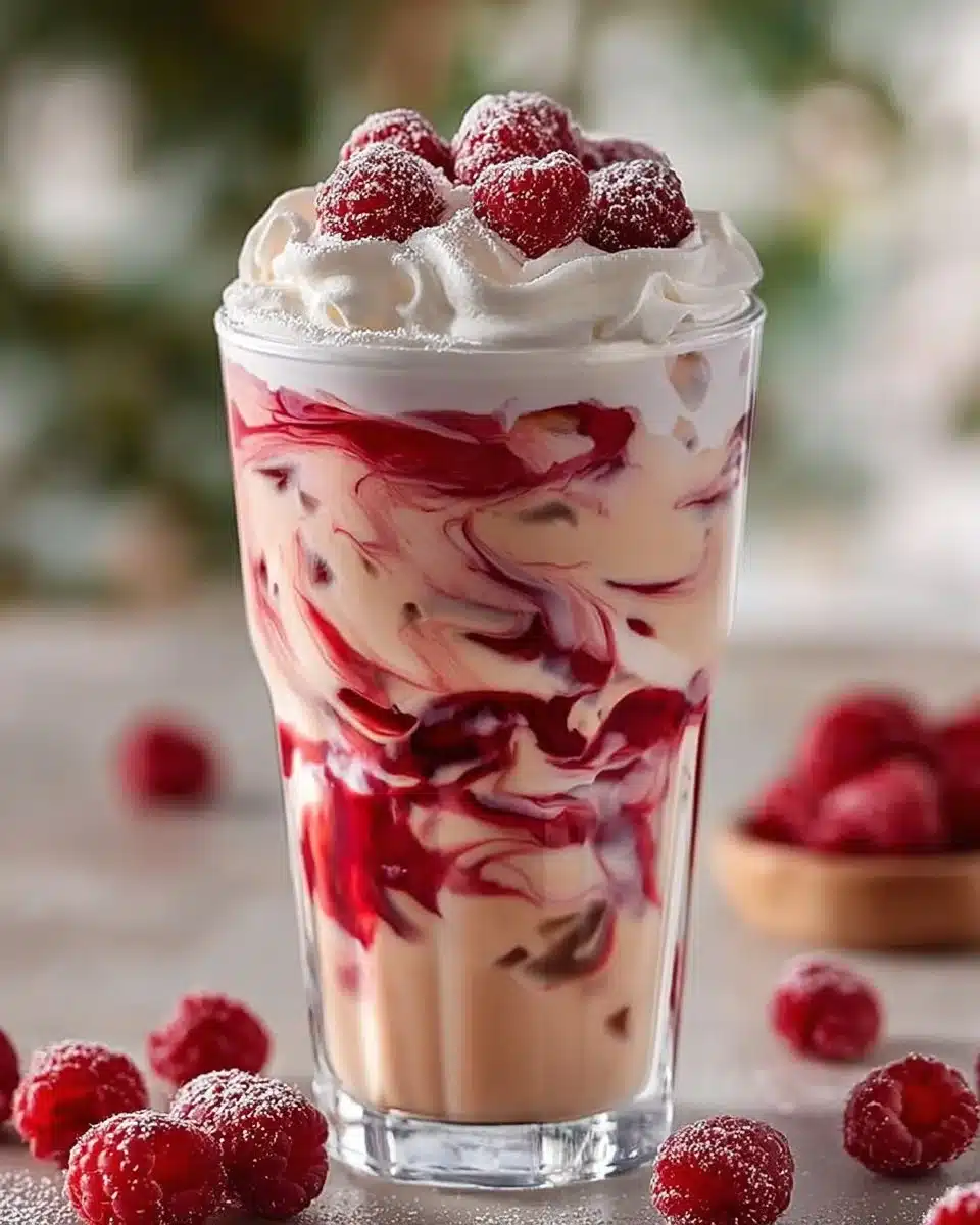 Vanilla Raspberry Iced Latte