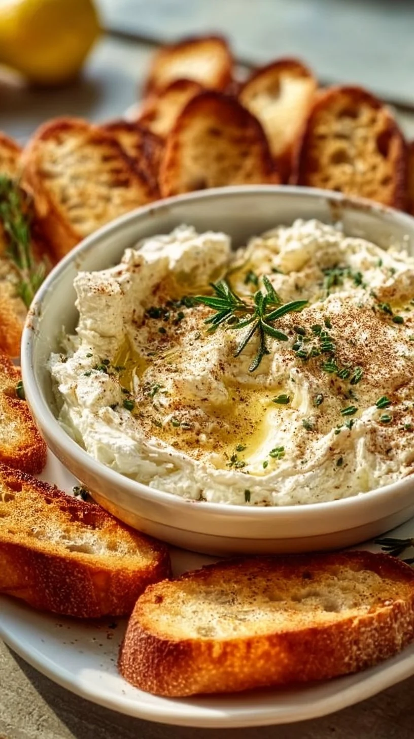 Warm Boursin Dip with Crostini