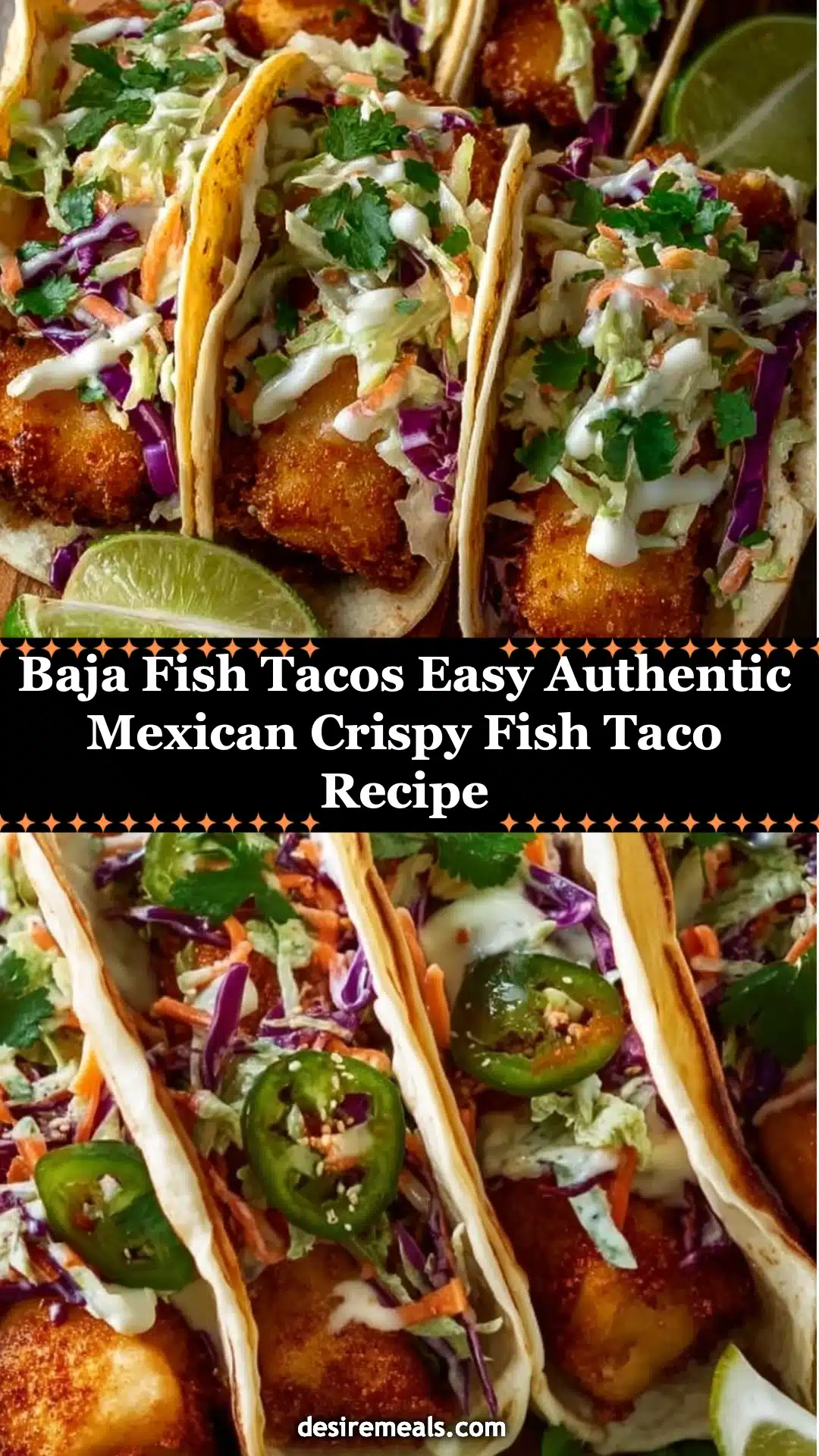Baja Fish Tacos Easy Authentic Mexican Crispy Fish Taco Recipe