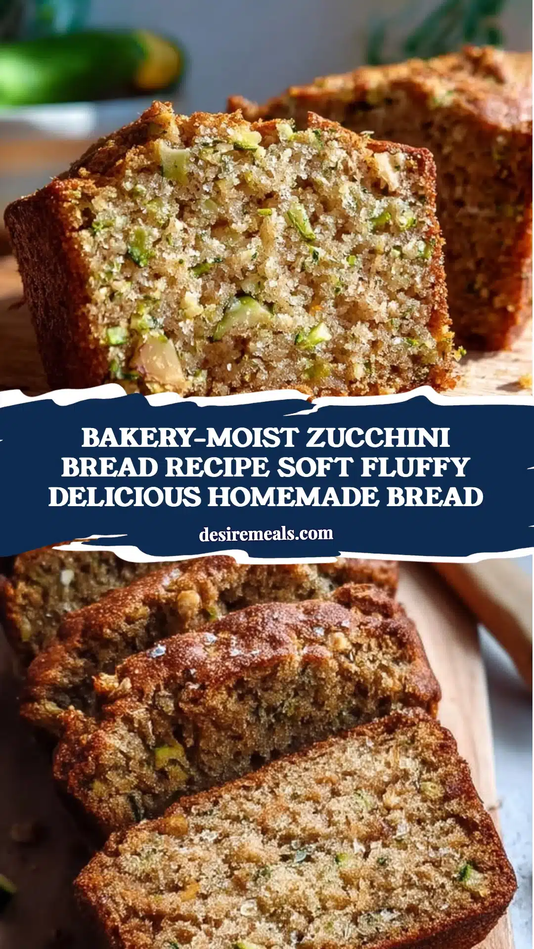 Bakery-Moist Zucchini Bread Recipe Soft Fluffy Delicious Homemade Bread