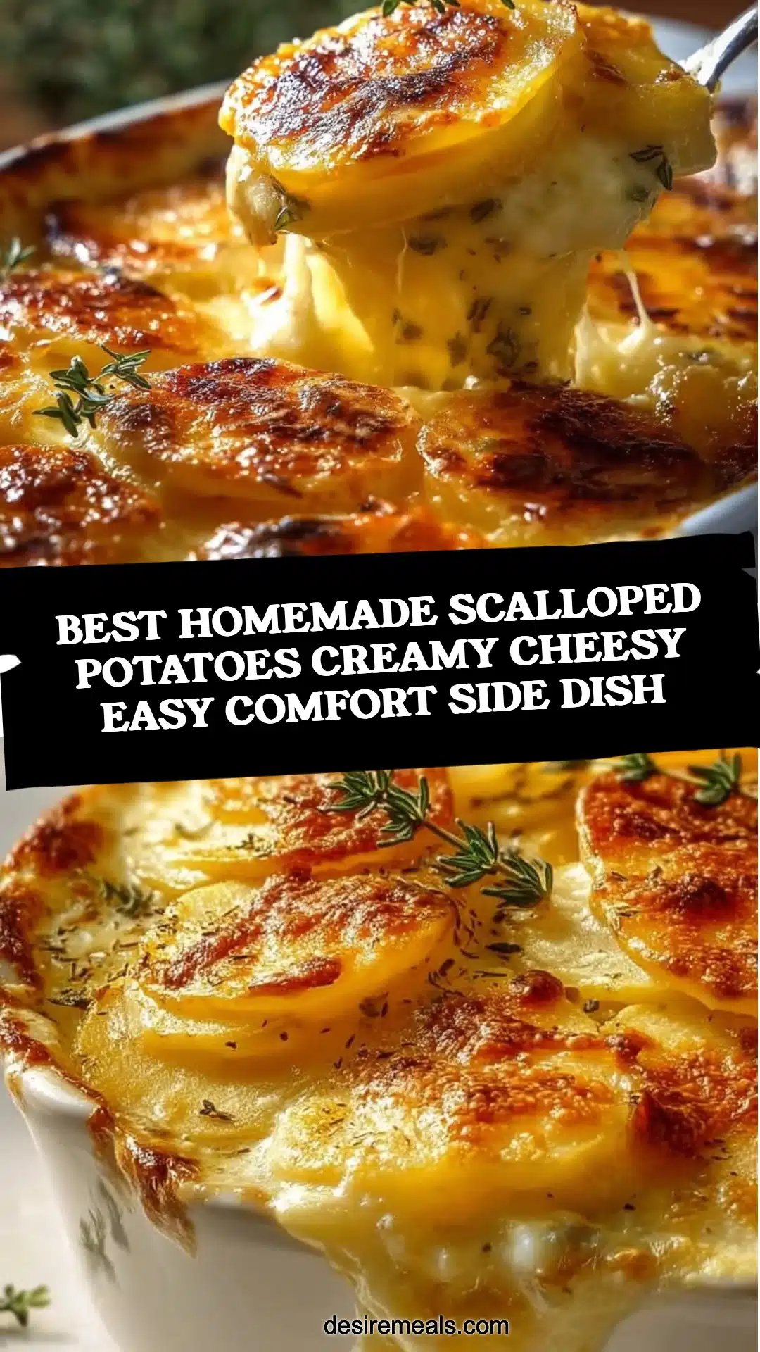 Best Homemade Scalloped Potatoes Creamy Cheesy Easy Comfort Side Dish