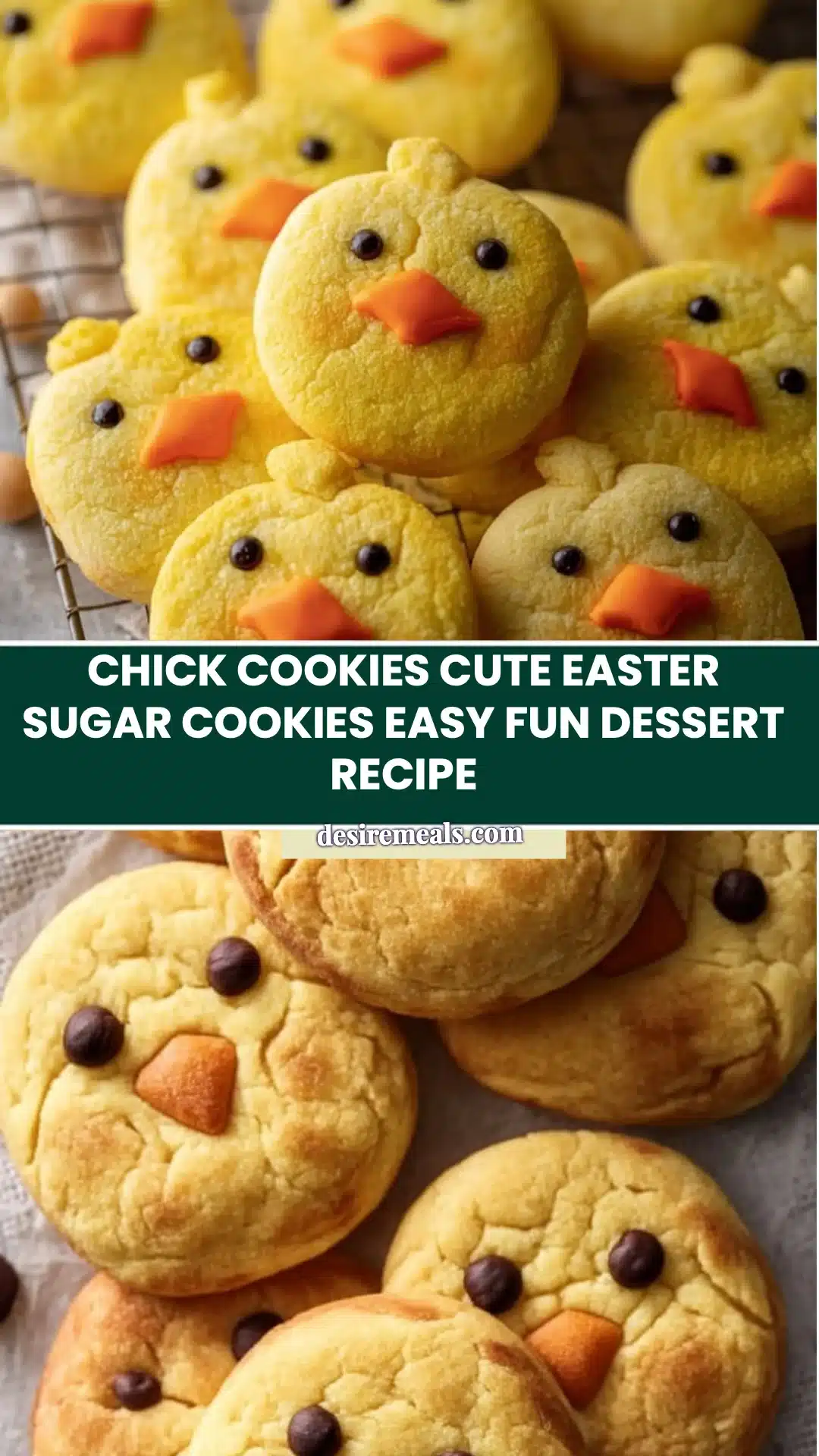 Chick Cookies Cute Easter Sugar Cookies Easy Fun Dessert Recipe