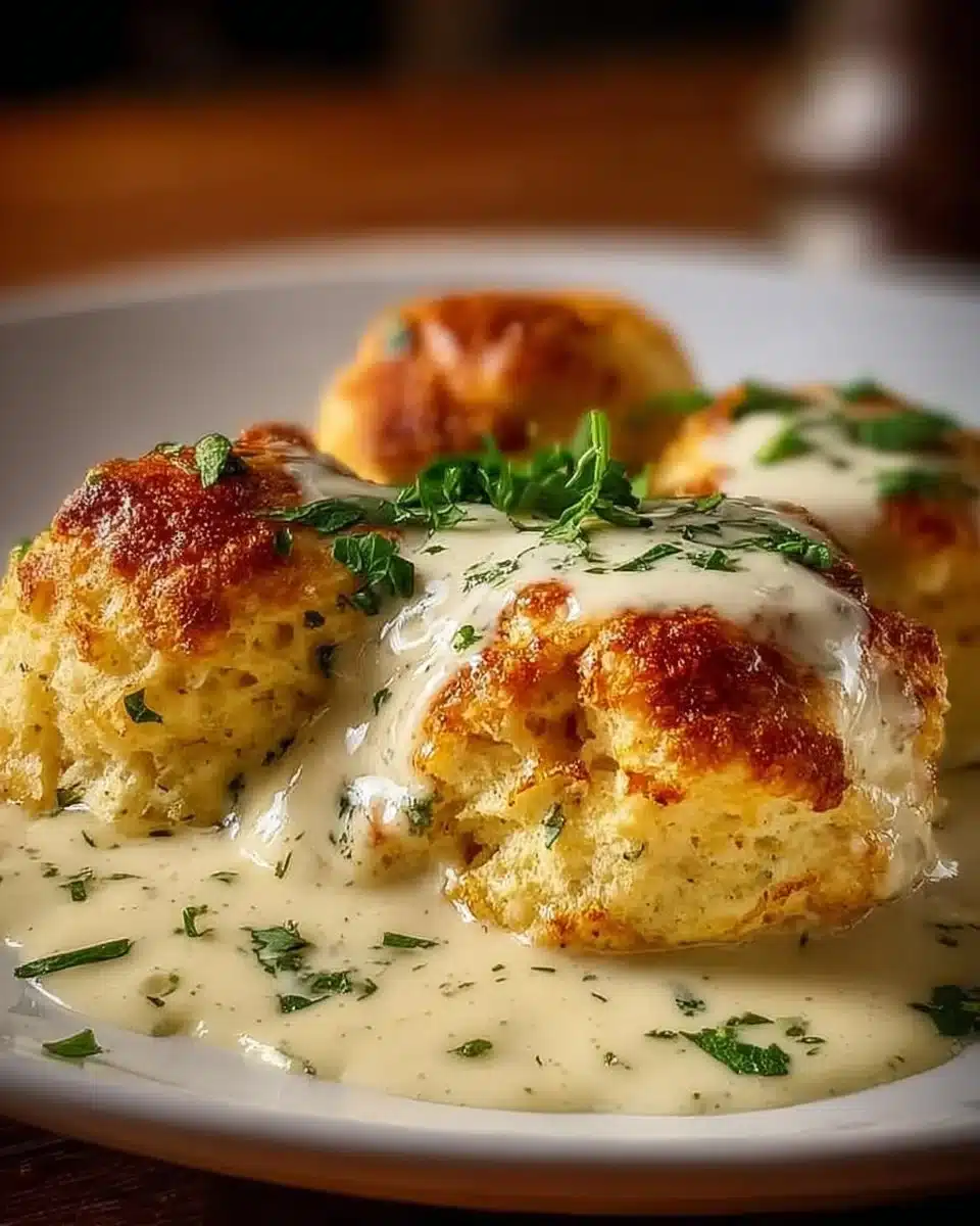 Chicken Pillows with Creamy Parmesan Sauce for Cozy Nights