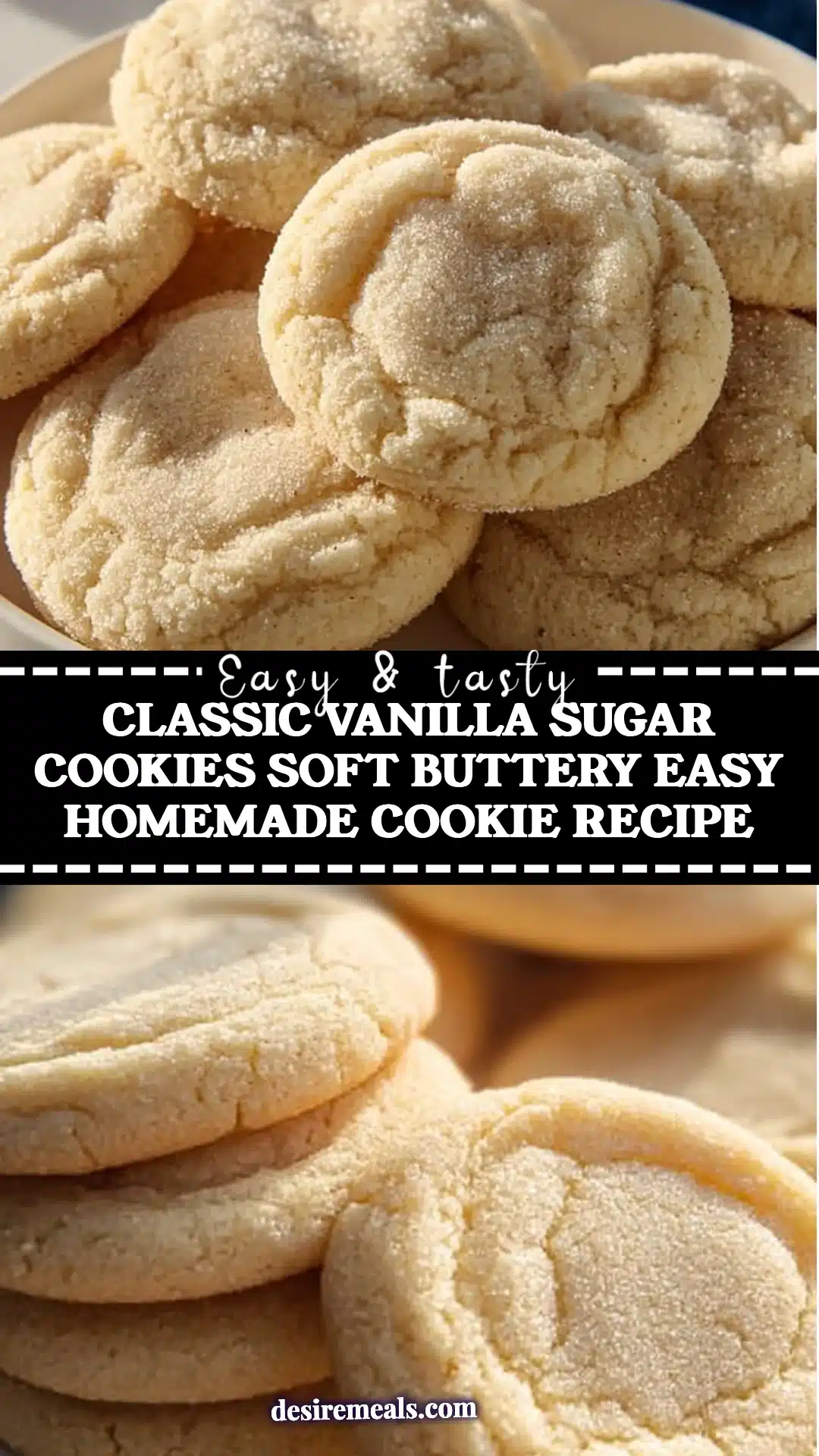 Classic Vanilla Sugar Cookies Soft Buttery Easy Homemade Cookie Recipe