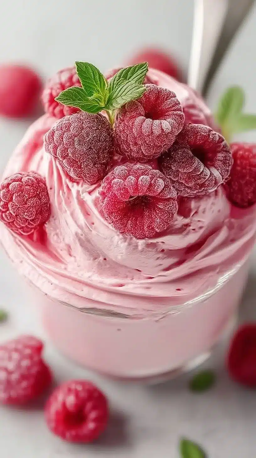 Cottage Cheese Raspberry Mousse