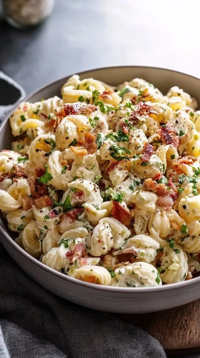 Creamy Bacon Cheddar Ranch Pasta Salad You’ll Love This Recipe
