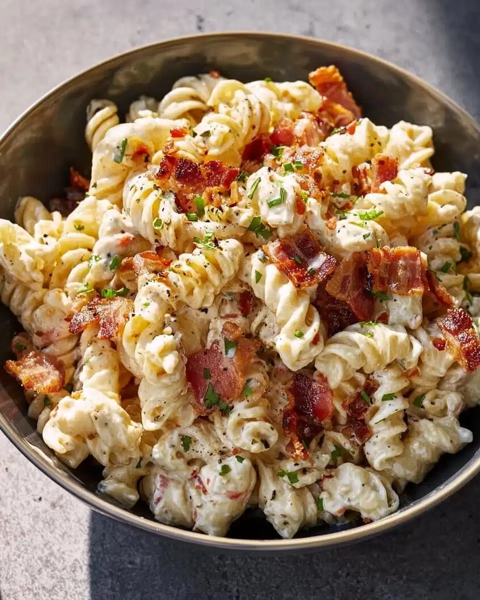 Creamy Bacon Cheddar Ranch Pasta Salad You’ll Love This Recipe
