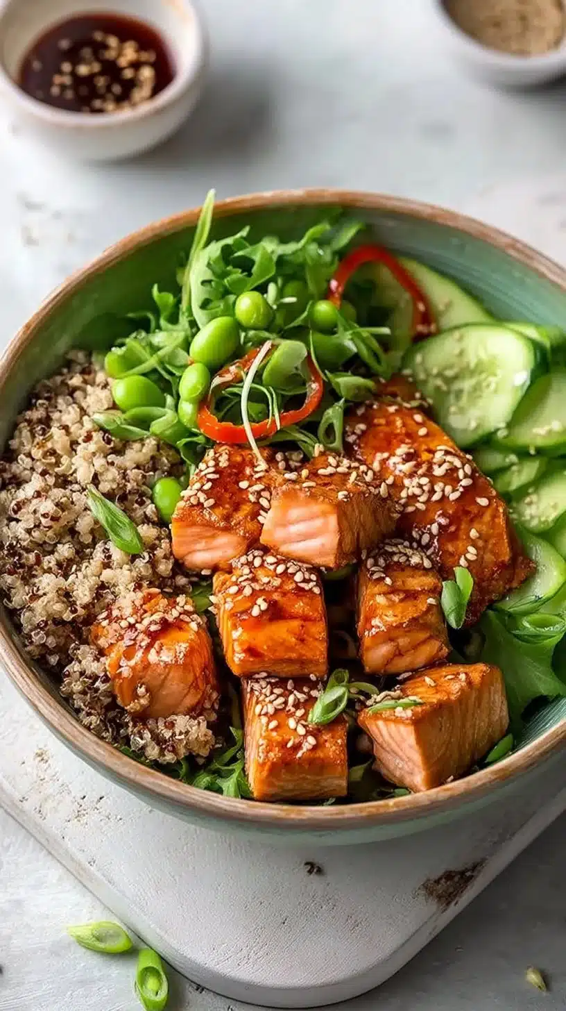 Healthy Sweet Chili Salmon Bowl Recipe
