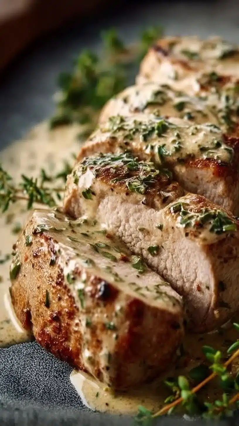 Herb Creamy Pork Tenderloin