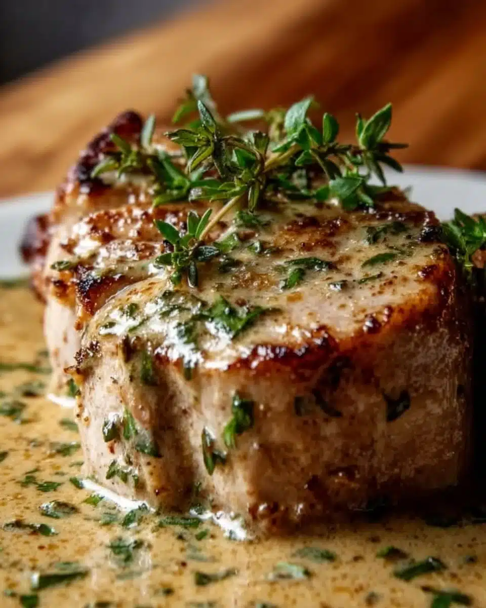 Herb Creamy Pork Tenderloin