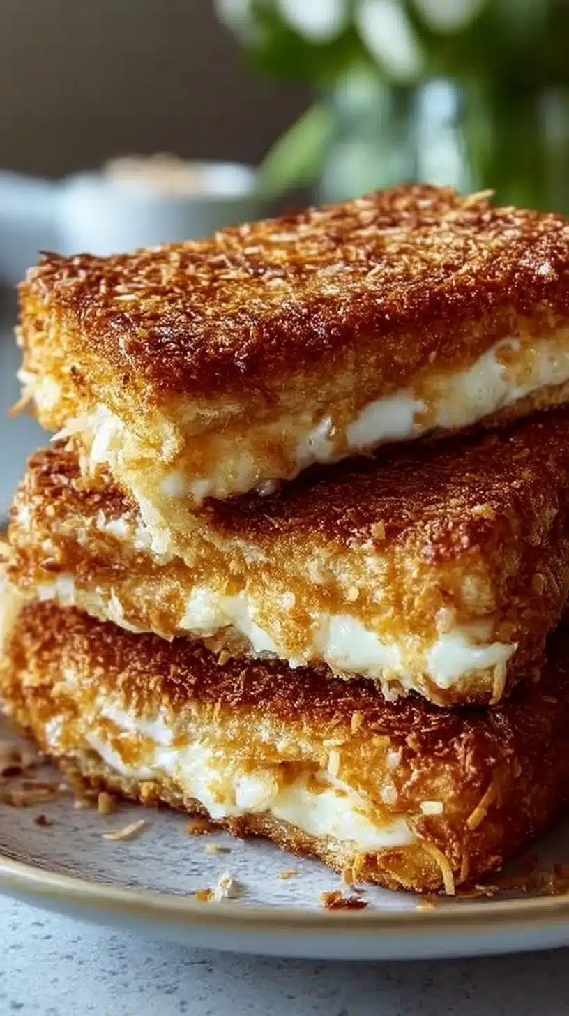 Irresistible Coconut Crusted Stuffed French Toast