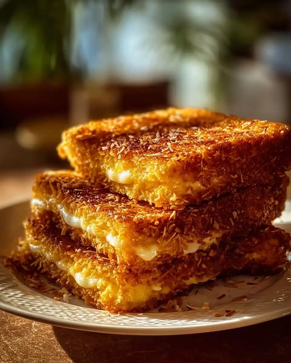 Irresistible Coconut Crusted Stuffed French Toast