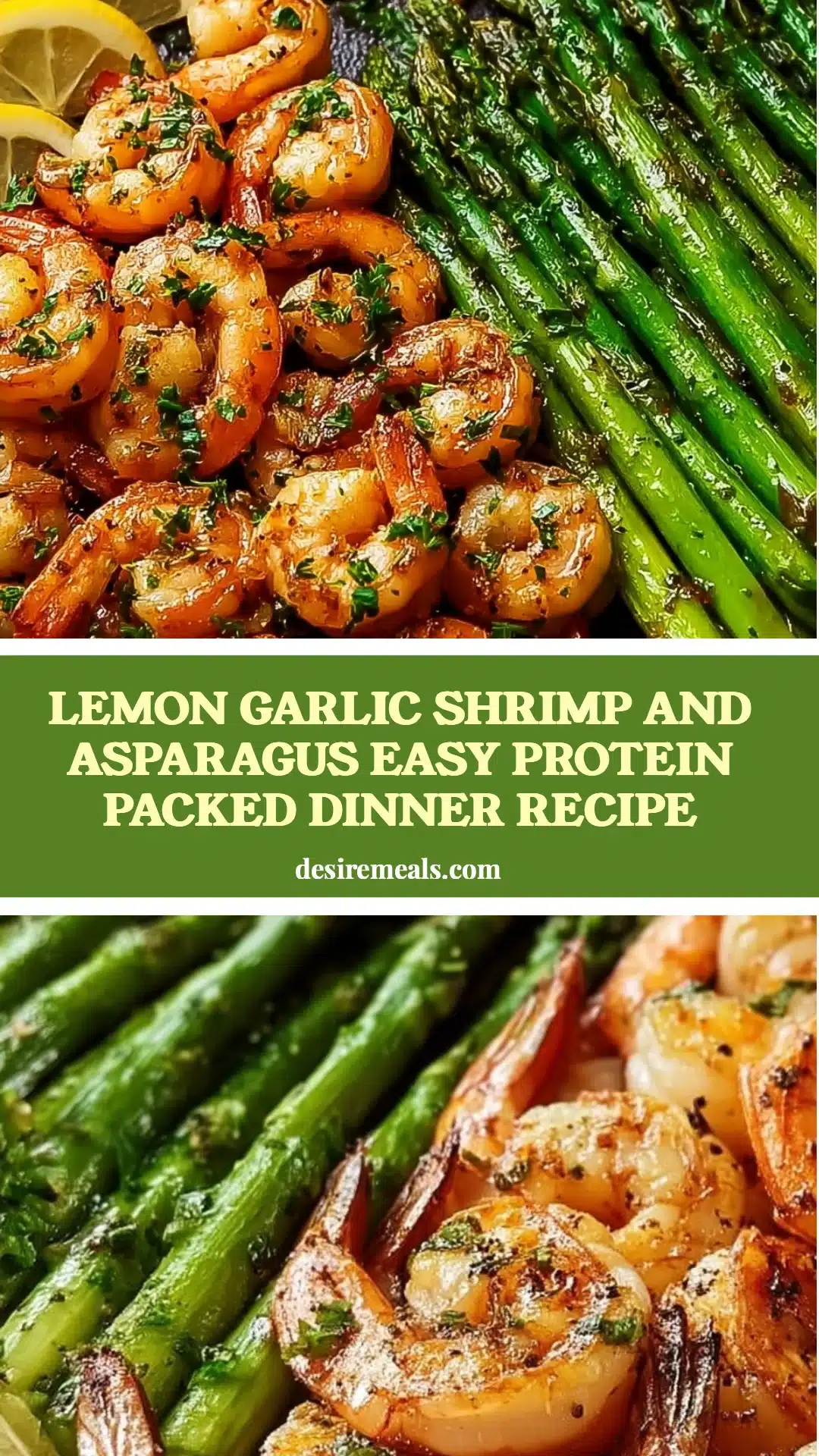 Lemon Garlic Shrimp and Asparagus Easy Protein Packed Dinner Recipe