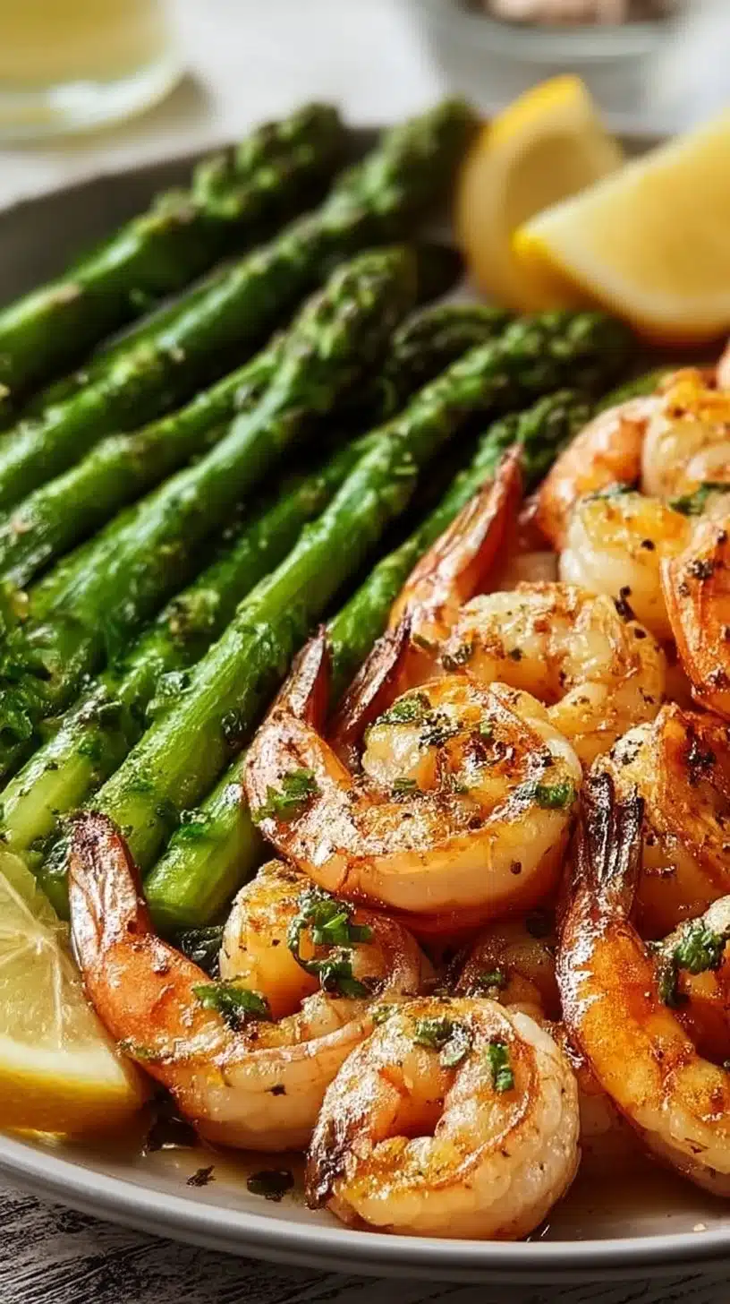 Lemon Garlic Shrimp and Asparagus