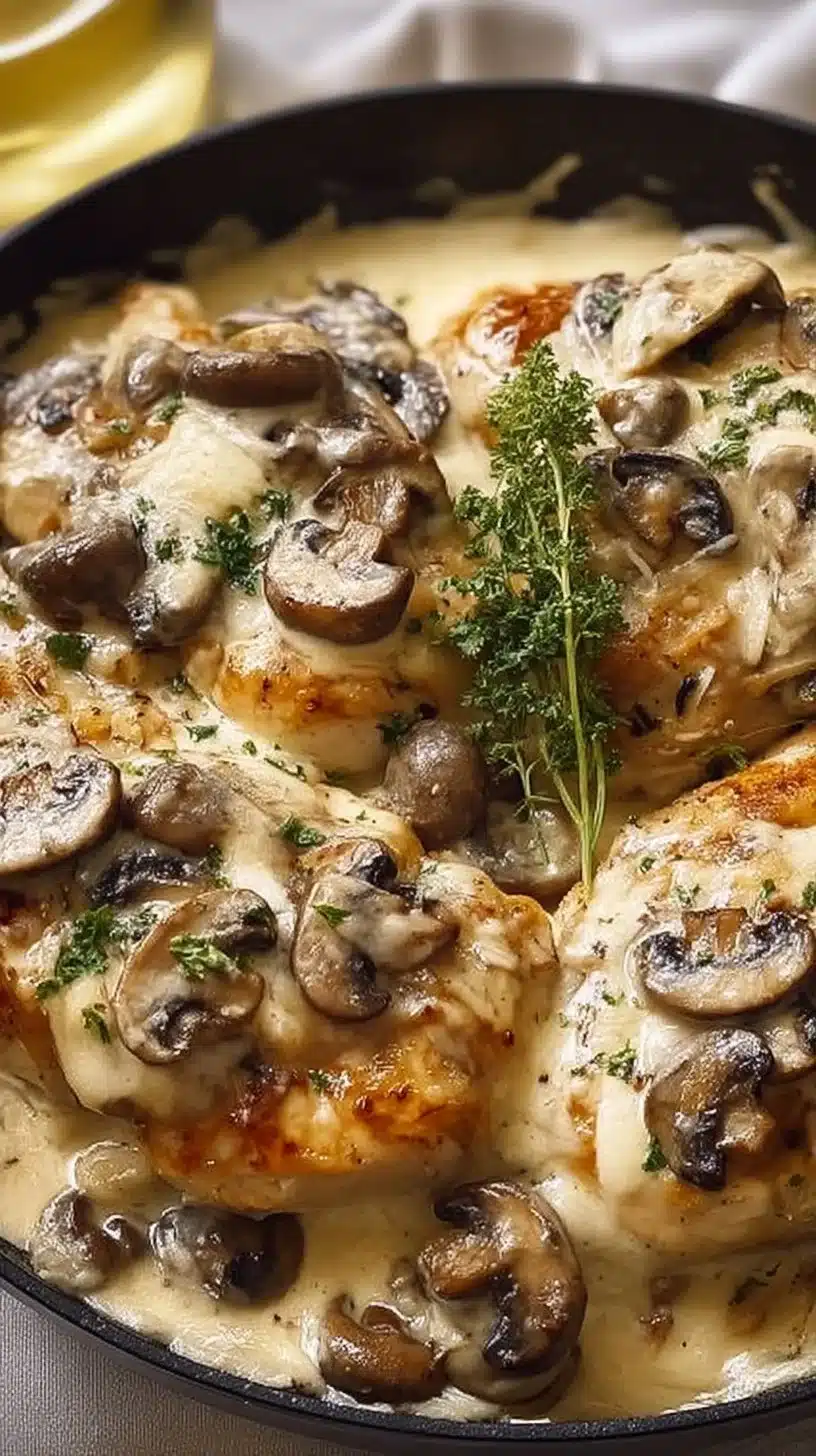 Mushroom Asiago Chicken – Creamy & Savory Dinner Recipe Everyone Will Love