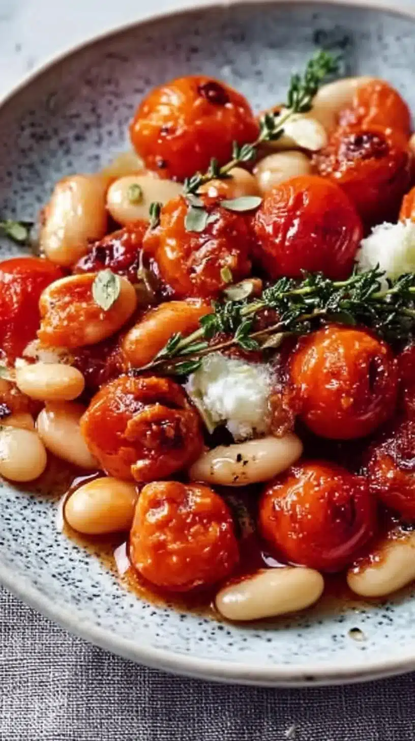 Roasted Cherry Tomato White Beans
