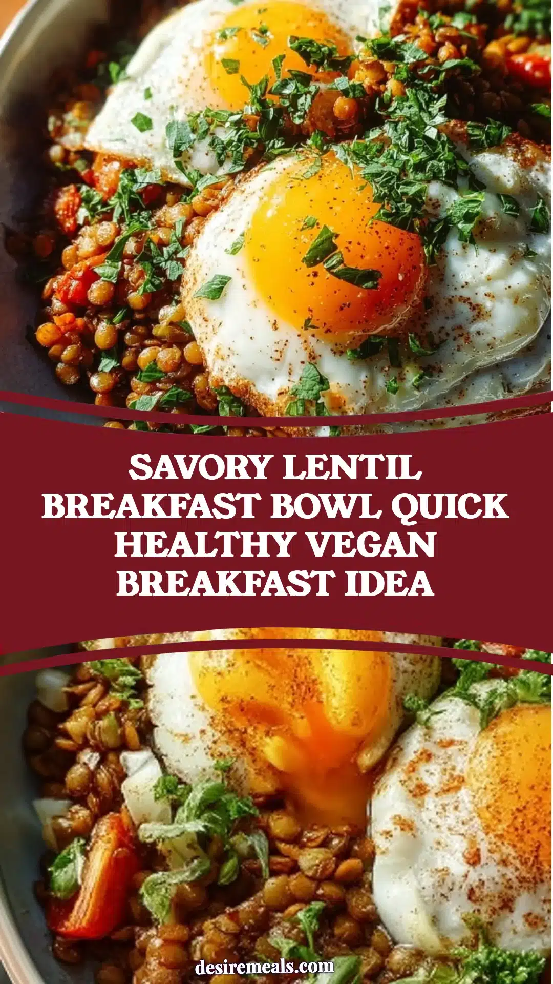 Savory Lentil Breakfast Bowl Quick Healthy Vegan Breakfast Idea