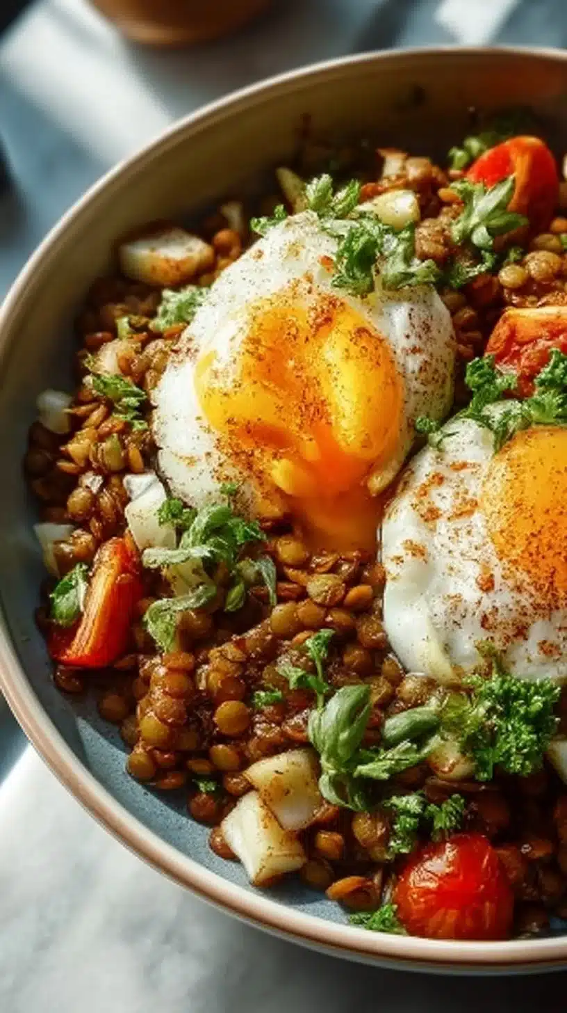 Savory Lentil Breakfast Bowl