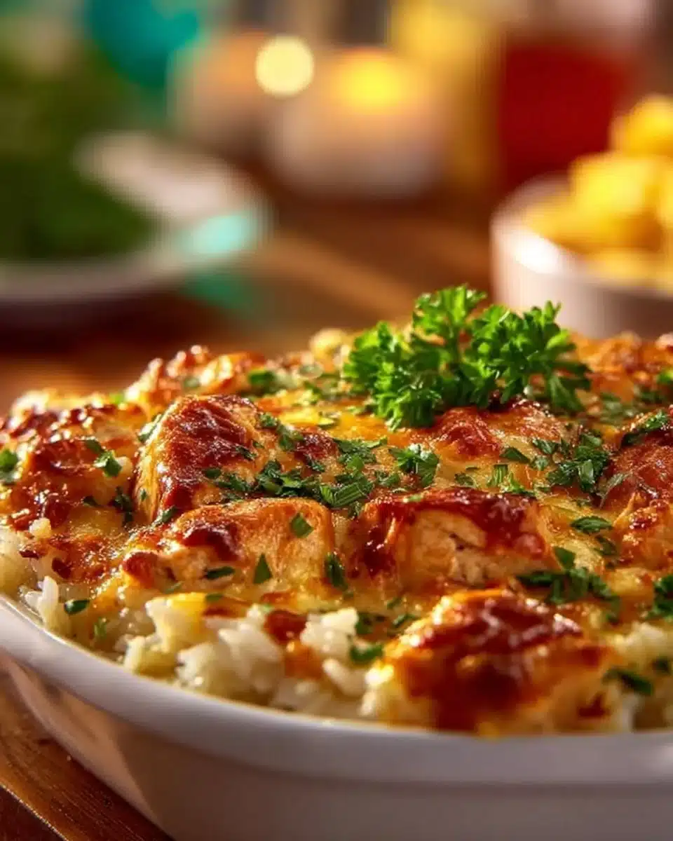 Simple Rotisserie Chicken and Rice Casserole