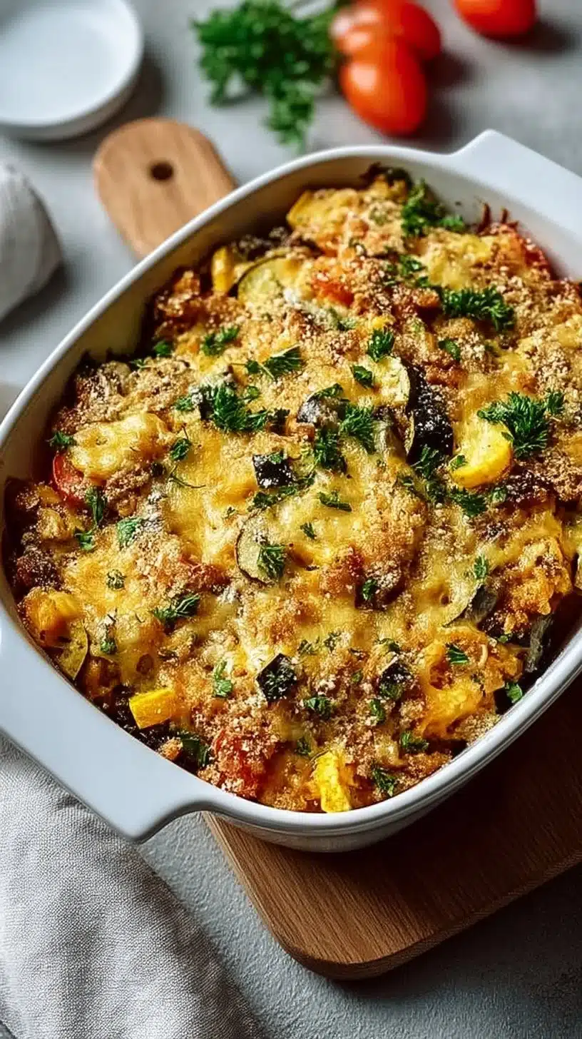 Vegetarian Dump & Bake Casserole